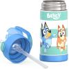 THERMOS FUNTAINER Water Bottle with Straw – 12 Ounce – Kids Stainless Steel Vacuum Insulated Water Bottle with Lid, Bluey(Bluey)