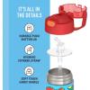 THERMOS FUNTAINER Water Bottle with Straw – 12 Ounce – Kids Stainless Steel Vacuum Insulated Water Bottle with Lid, Bluey(Cars)