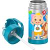 THERMOS FUNTAINER Water Bottle with Straw – 12 Ounce – Kids Stainless Steel Vacuum Insulated Water Bottle with Lid, Bluey(Cocomelon)