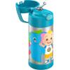 THERMOS FUNTAINER Water Bottle with Straw – 12 Ounce – Kids Stainless Steel Vacuum Insulated Water Bottle with Lid, Bluey(Cocomelon)