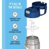 THERMOS FUNTAINER Water Bottle with Straw – 12 Ounce – Kids Stainless Steel Vacuum Insulated Water Bottle with Lid, Bluey(Jurassic World)