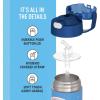 THERMOS FUNTAINER Water Bottle with Straw – 12 Ounce – Kids Stainless Steel Vacuum Insulated Water Bottle with Lid, Bluey(Mandalorian The Child)