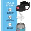 THERMOS FUNTAINER Water Bottle with Straw – 12 Ounce – Kids Stainless Steel Vacuum Insulated Water Bottle with Lid, Bluey(Minnie Mouse)