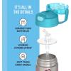 THERMOS FUNTAINER Water Bottle with Straw – 12 Ounce – Kids Stainless Steel Vacuum Insulated Water Bottle with Lid, Bluey(Ms. Rachel)