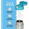 THERMOS FUNTAINER Water Bottle with Straw – 12 Ounce – Kids Stainless Steel Vacuum Insulated Water Bottle with Lid, Bluey(Paw Patrol Blue)