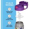 THERMOS FUNTAINER Water Bottle with Straw – 12 Ounce – Kids Stainless Steel Vacuum Insulated Water Bottle with Lid, Bluey(Rainbow High)