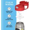 THERMOS FUNTAINER Water Bottle with Straw – 12 Ounce – Kids Stainless Steel Vacuum Insulated Water Bottle with Lid, Bluey(Ryan’s World)