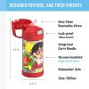 THERMOS FUNTAINER Water Bottle with Straw – 12 Ounce – Kids Stainless Steel Vacuum Insulated Water Bottle with Lid, Bluey(Ryan’s World)