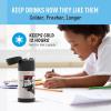 THERMOS FUNTAINER Water Bottle with Straw – 12 Ounce – Kids Stainless Steel Vacuum Insulated Water Bottle with Lid, Bluey(Spiderman)
