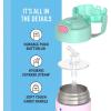 THERMOS FUNTAINER Water Bottle with Straw – 12 Ounce – Kids Stainless Steel Vacuum Insulated Water Bottle with Lid, Bluey(Stitch)