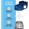 THERMOS FUNTAINER Water Bottle with Straw – 12 Ounce – Kids Stainless Steel Vacuum Insulated Water Bottle with Lid, Bluey(Thor)
