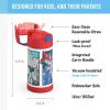 THERMOS FUNTAINER Water Bottle with Straw – 12 Ounce – Kids Stainless Steel Vacuum Insulated Water Bottle with Lid, Bluey(Transformers)