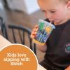 The First Years Bluey Take & Toss Toddler Straw Cups – Spill Proof Toddler Sippy Cups with Snap On Lids and Straws – Bluey Gifts and Bluey Party Supplies – 10 Oz – 10 Count(Stitch)