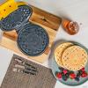 Uncanny Brands Bluey Waffle Maker – Non-Stick Round Waffle Iron – Easy to Use and Clean(Winnie the Pooh)