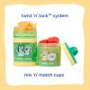 Whiskware Bluey Stackable Snack Containers for Babies, Toddlers, and Kids, 3 Stackable Snack Cups for School and Travel, Cupholder Friendly, Bluey, Chloe, Bingo, and Lila, Best Buddies!(Best Buddies!)