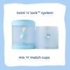 Whiskware Bluey Stackable Snack Containers for Babies, Toddlers, and Kids, 3 Stackable Snack Cups for School and Travel, Cupholder Friendly, Bluey, Chloe, Bingo, and Lila, Best Buddies!(Elsa and Bruni)