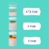 Whiskware Bluey Stackable Snack Containers for Babies, Toddlers, and Kids, 3 Stackable Snack Cups for School and Travel, Cupholder Friendly, Bluey, Chloe, Bingo, and Lila, Best Buddies!(Moana)