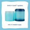 Whiskware Bluey Stackable Snack Containers for Babies, Toddlers, and Kids, 3 Stackable Snack Cups for School and Travel, Cupholder Friendly, Bluey, Chloe, Bingo, and Lila, Best Buddies!(Cinderella & Glass Slipper)