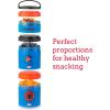 Whiskware Bluey Stackable Snack Containers for Babies, Toddlers, and Kids, 3 Stackable Snack Cups for School and Travel, Cupholder Friendly, Bluey, Chloe, Bingo, and Lila, Best Buddies!(Captain America)