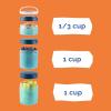 Whiskware Bluey Stackable Snack Containers for Babies, Toddlers, and Kids, 3 Stackable Snack Cups for School and Travel, Cupholder Friendly, Bluey, Chloe, Bingo, and Lila, Best Buddies!(Finding Nemo)