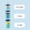 Whiskware Bluey Stackable Snack Containers for Babies, Toddlers, and Kids, 3 Stackable Snack Cups for School and Travel, Cupholder Friendly, Bluey, Chloe, Bingo, and Lila, Best Buddies!(All Time Classic)