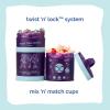 Whiskware Bluey Stackable Snack Containers for Babies, Toddlers, and Kids, 3 Stackable Snack Cups for School and Travel, Cupholder Friendly, Bluey, Chloe, Bingo, and Lila, Best Buddies!(Glow Webs Glow!)