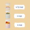 Whiskware Bluey Stackable Snack Containers for Babies, Toddlers, and Kids, 3 Stackable Snack Cups for School and Travel, Cupholder Friendly, Bluey, Chloe, Bingo, and Lila, Best Buddies!(Rapunzel)