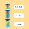 Whiskware Bluey Stackable Snack Containers for Babies, Toddlers, and Kids, 3 Stackable Snack Cups for School and Travel, Cupholder Friendly, Bluey, Chloe, Bingo, and Lila, Best Buddies!(Best Buddies!)