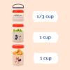 Whiskware Bluey Stackable Snack Containers for Babies, Toddlers, and Kids, 3 Stackable Snack Cups for School and Travel, Cupholder Friendly, Bluey, Chloe, Bingo, and Lila, Best Buddies!(Mickey & Minnie)