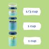 Whiskware Bluey Stackable Snack Containers for Babies, Toddlers, and Kids, 3 Stackable Snack Cups for School and Travel, Cupholder Friendly, Bluey, Chloe, Bingo, and Lila, Best Buddies!(Mulan)