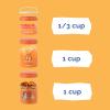 Whiskware Bluey Stackable Snack Containers for Babies, Toddlers, and Kids, 3 Stackable Snack Cups for School and Travel, Cupholder Friendly, Bluey, Chloe, Bingo, and Lila, Best Buddies!(Cream/Orange/Orange)