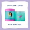Whiskware Bluey Stackable Snack Containers for Babies, Toddlers, and Kids, 3 Stackable Snack Cups for School and Travel, Cupholder Friendly, Bluey, Chloe, Bingo, and Lila, Best Buddies!(Jasmine)