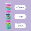 Whiskware Bluey Stackable Snack Containers for Babies, Toddlers, and Kids, 3 Stackable Snack Cups for School and Travel, Cupholder Friendly, Bluey, Chloe, Bingo, and Lila, Best Buddies!(Jasmine)