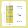Whiskware Bluey Stackable Snack Containers for Babies, Toddlers, and Kids, 3 Stackable Snack Cups for School and Travel, Cupholder Friendly, Bluey, Chloe, Bingo, and Lila, Best Buddies!(Purple/Green/Yellow)