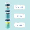 Whiskware Bluey Stackable Snack Containers for Babies, Toddlers, and Kids, 3 Stackable Snack Cups for School and Travel, Cupholder Friendly, Bluey, Chloe, Bingo, and Lila, Best Buddies!(Glow Webs Glow!)