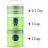 Whiskware Bluey Stackable Snack Containers for Kids and Toddlers, 3 Stackable Snack Cups for School and Travel, Bluey and Bingo, Hooray(Pack of 1)(Captain America)