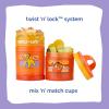 Whiskware Bluey Stackable Snack Containers for Kids and Toddlers, 3 Stackable Snack Cups for School and Travel, Bluey and Bingo, Hooray(Pack of 1)(Circle of Life)