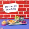 Whiskware Bluey Stackable Snack Containers for Kids and Toddlers, 3 Stackable Snack Cups for School and Travel, Bluey and Bingo, Hooray(Pack of 1)(Gwen Stacy)