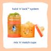 Whiskware Bluey Stackable Snack Containers for Kids and Toddlers, 3 Stackable Snack Cups for School and Travel, Bluey and Bingo, Hooray(Pack of 1)(Hooray Snacks!)