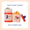 Whiskware Bluey Stackable Snack Containers for Kids and Toddlers, 3 Stackable Snack Cups for School and Travel, Bluey and Bingo, Hooray(Pack of 1)(Mickey & Minnie)