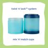 Whiskware Bluey Stackable Snack Containers for Kids and Toddlers, 3 Stackable Snack Cups for School and Travel, Bluey and Bingo, Hooray(Pack of 1)(Mulan)