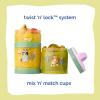 Whiskware Bluey Stackable Snack Containers for Kids and Toddlers, 3 Stackable Snack Cups for School and Travel, Bluey and Bingo, Hooray(Pack of 1)(Purple/Green/Yellow)