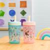 Zak Designs 15oz Bluey Kelso Tumbler Set, Leak-Proof Screw-On Lid with Straw Made of Durable Plastic and Silicone, Perfect Bundle for Kids, 2 Count (Pack of 1)(Disney Minnie Mouse)