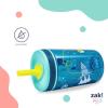 Zak Designs 15oz Bluey Kelso Tumbler Set, Leak-Proof Screw-On Lid with Straw Made of Durable Plastic and Silicone, Perfect Bundle for Kids, 2 Count (Pack of 1)(St. Jude (Space and Smiles))
