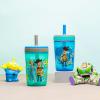Zak Designs 15oz Bluey Kelso Tumbler Set, Leak-Proof Screw-On Lid with Straw Made of Durable Plastic and Silicone, Perfect Bundle for Kids, 2 Count (Pack of 1)(Toy Story 4 – Woody & Buzz)