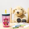 Zak Designs 15oz Bluey Kelso Tumbler Set, Leak-Proof Screw-On Lid with Straw Made of Durable Plastic and Silicone, Perfect Bundle for Kids, 2 Count (Pack of 1)(Minnie Mouse)