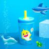 Zak Designs 15oz Bluey Kelso Tumbler Set, Leak-Proof Screw-On Lid with Straw Made of Durable Plastic and Silicone, Perfect Bundle for Kids, 2 Count (Pack of 1)(Baby Shark)