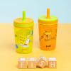 Zak Designs 15oz Bluey Kelso Tumbler Set, Leak-Proof Screw-On Lid with Straw Made of Durable Plastic and Silicone, Perfect Bundle for Kids, 2 Count (Pack of 1)(Dr. Seuss (One Fish Two Fish))