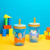 Zak Designs 15oz Bluey Kelso Tumbler Set, Leak-Proof Screw-On Lid with Straw Made of Durable Plastic and Silicone, Perfect Bundle for Kids, 2 Count (Pack of 1)(Blippi)