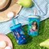 Zak Designs 15oz Bluey Kelso Tumbler Set, Leak-Proof Screw-On Lid with Straw Made of Durable Plastic and Silicone, Perfect Bundle for Kids, 2 Count (Pack of 1)(Disney Moana 2)